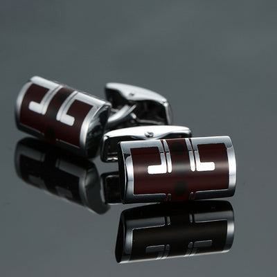 Gemelos Vintage con Patrón Esmaltado - Colección Cube Artesanal - Image 15