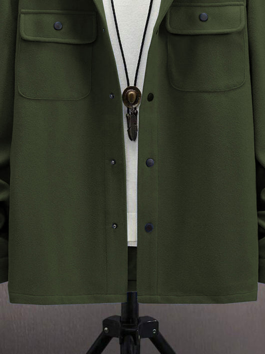 Abrigo Elegante para Hombre con Botones y Bolsillos de Solapa - Image 12