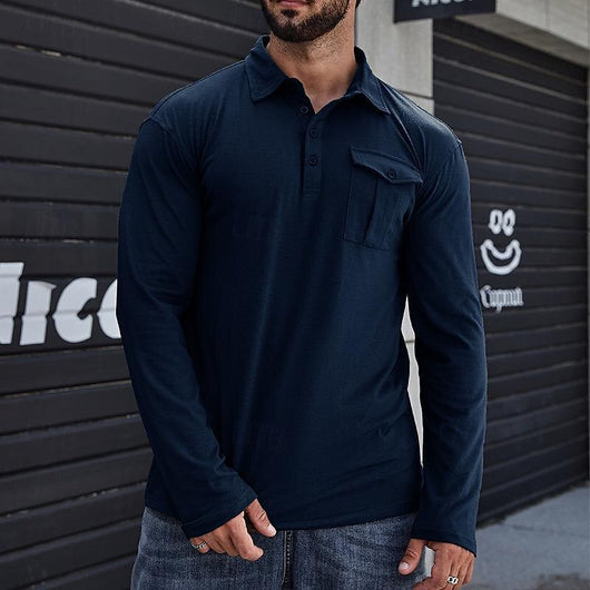 Camisa Clásica de Manga Larga Estilo Europeo para Hombre - Image 10