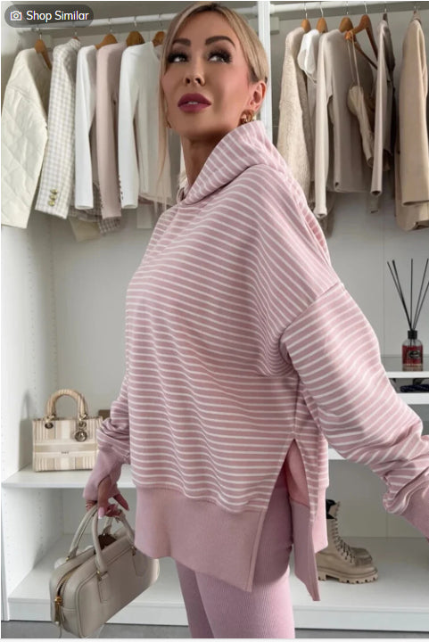 Sudadera Holgada con Agujeros para Pulgares y Hombros Descubiertos - Image 11