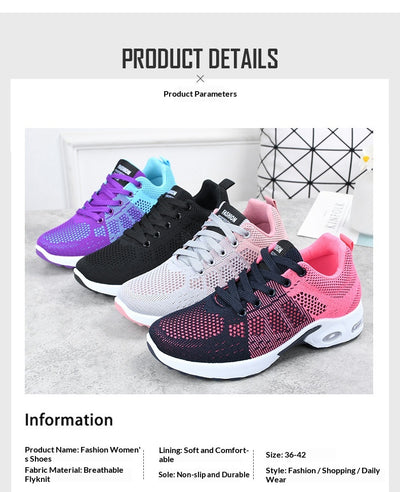 Zapatillas Deportivas Flyknit Mesh para Mujer - Tallas Grandes Cómodas - Image 10