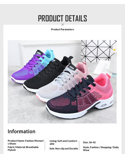 Zapatillas Deportivas Flyknit Mesh para Mujer - Tallas Grandes Cómodas - Image 10