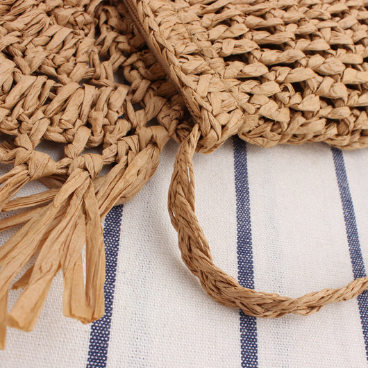 Bolsa Tejida de Playa - Mensajero Casual Trendy para Mujer - Image 10