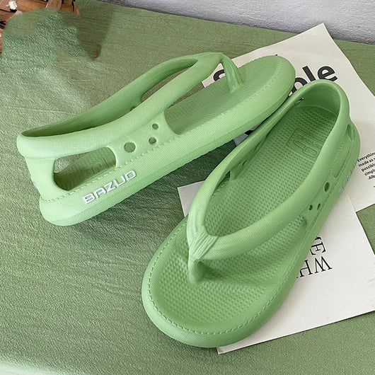 Chanclas de Verano para Mujer con Suela Gruesa y Colores Sólidos - Image 7