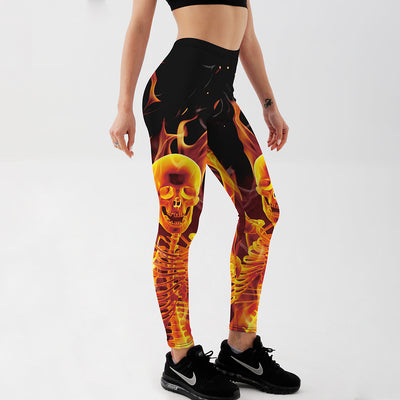Pantalones Yoga Estampado Calavera Personalidad Halloween - Image 17