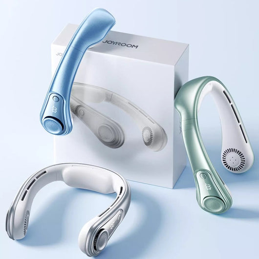 Ventilador Portátil Recargable USB para Cuello - Diseño Ergonómico Manos Libres