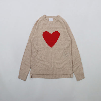 Suéter Francés Cuello Redondo con Patrón de Corazones y Mangas Largas - Image 12