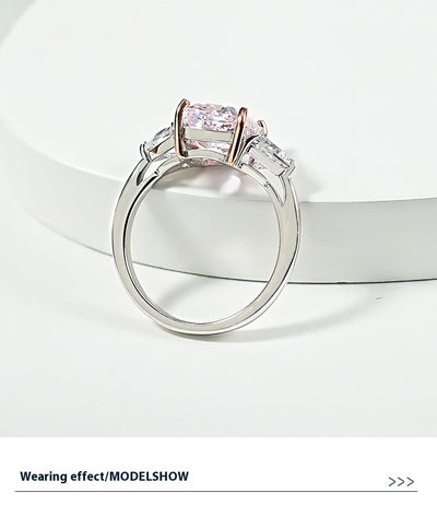 Anillo de Plata 925 con Diamante de Alto Carbono y Corte Hielo Triturado - Image 10