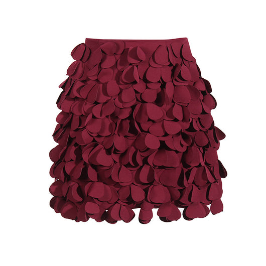 Falda Corta A-Line con Detalles de Costura Decorativa - Image 4