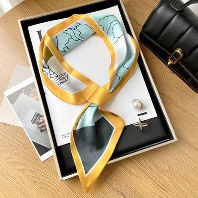 Pañuelo Decorativo con Pintura al Óleo Artística