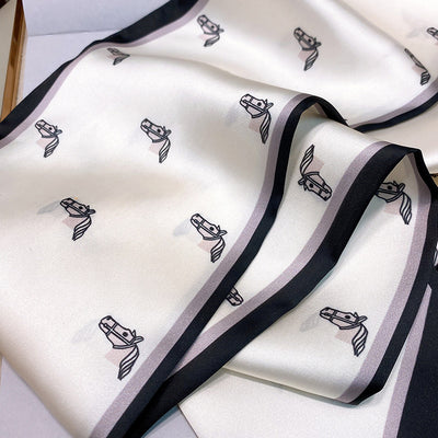 Bolso Largo de Seda con Pañuelo Anudado - Image 19