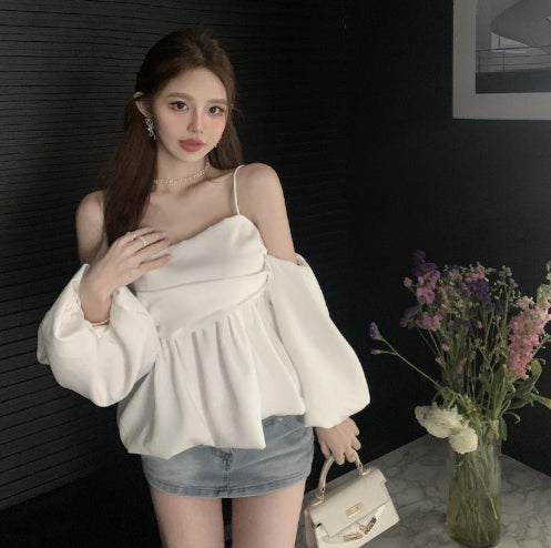 Blusa Hombro Descubierto con Mangas Linterna - Image 7