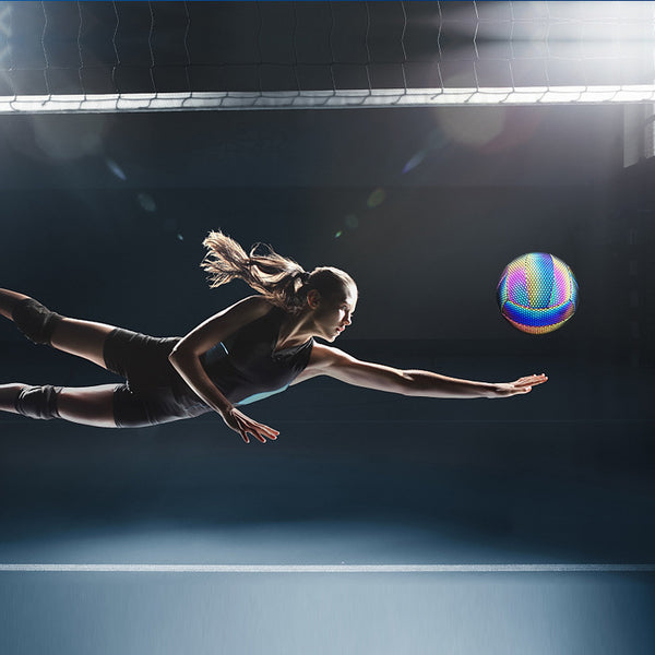 Balón de Voleibol Reflectante de Cuero Suave para Exámenes de Ingreso a Secundaria