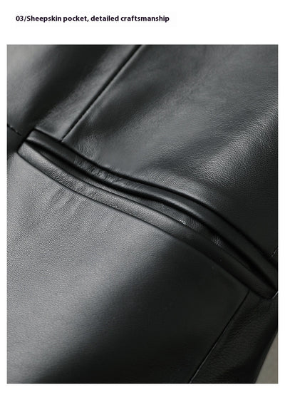 Blazer Ejecutivo de Piel de Oveja para Mujer - Image 15