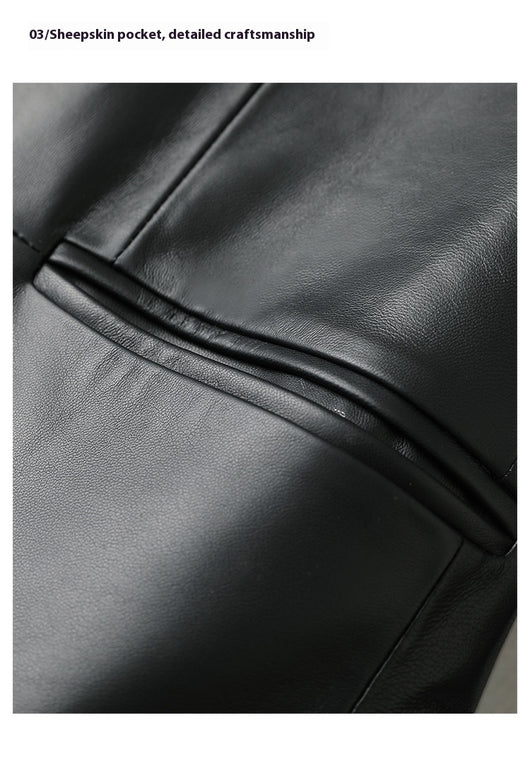 Blazer Ejecutivo de Piel de Oveja para Mujer - Image 15
