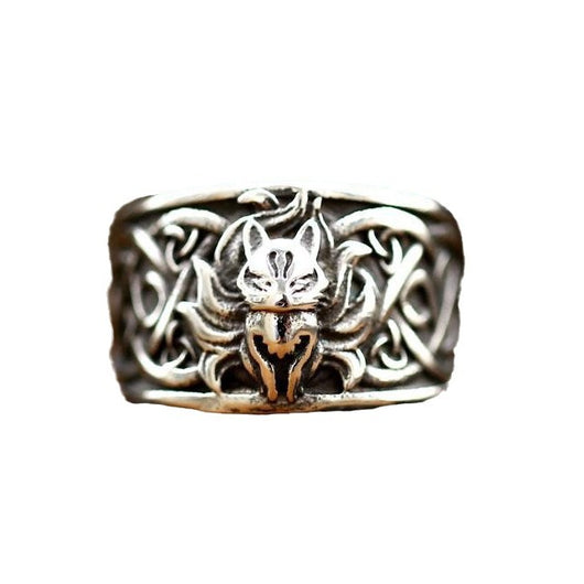 Anillo de Acero Inoxidable con Diseño Retro de Zorro para Hombre - Image 4