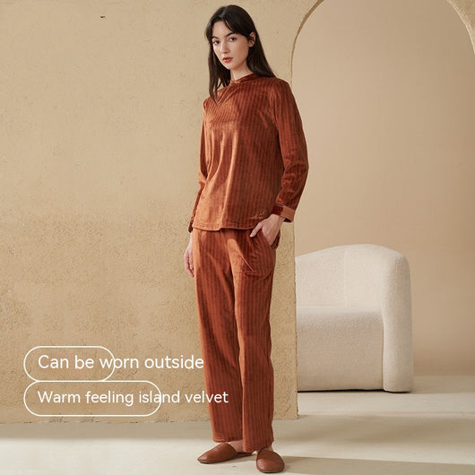 Pijama de Terciopelo Coral para Mujer - Conjunto Térmico Invierno Talla Grande - Image 4