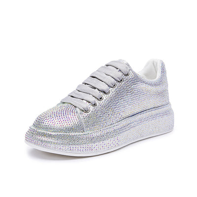 Zapatillas Deportivas Blancas para Mujer con Detalles de Cristal Brillante - Image 6