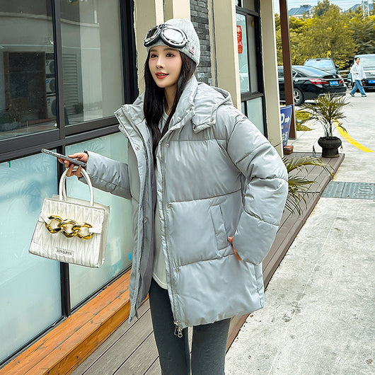 Abrigo Acolchado Estilo Coreano con Capucha - Algodón Premium Británico - Image 9
