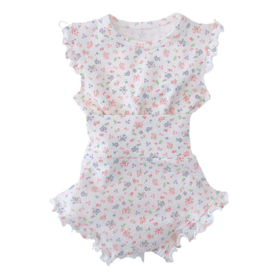 Enterizo Floral para Bebé con Encaje y Elástico Ajustable - Image 5
