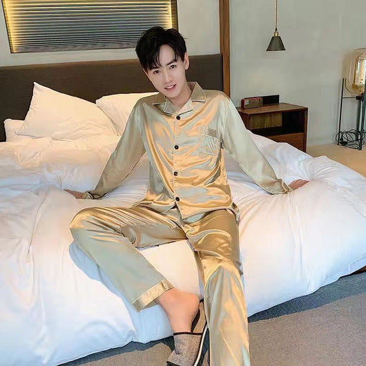 Pijama de Seda para Hombre Talla Grande - Conjunto Elegante y Cómodo - Image 4