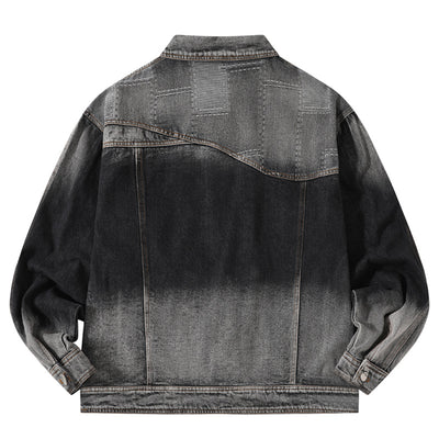 Chaqueta Denim Vintage Destruida Estilo Retro Americano - Image 19