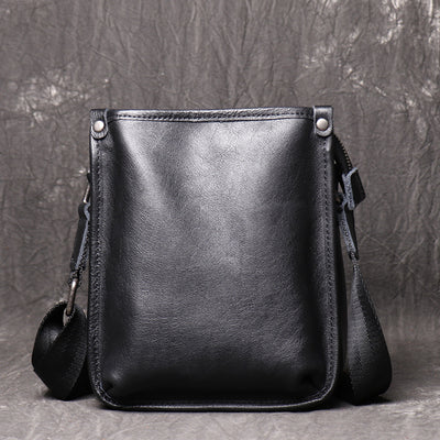 Bolso Bandolera de Cuero para Hombre con Múltiples Compartimentos - Image 4