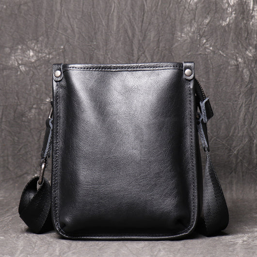 Bolso Bandolera de Cuero para Hombre con Múltiples Compartimentos - Image 4