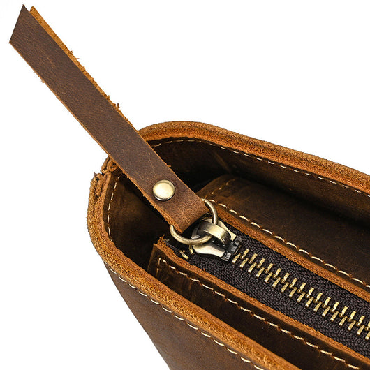 Bolso Tote de Cuero Crazy Horse Gran Capacidad - Image 14