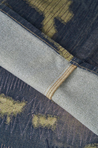 Pantalones Denim Ancho Estilo Urbano Americano con Estampado para Hombre - Image 15