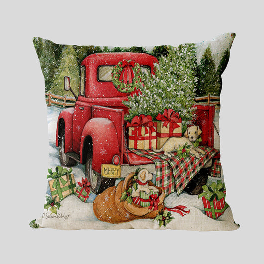Funda de Almohada de Lino Colección Año Nuevo Navidad - Image 19