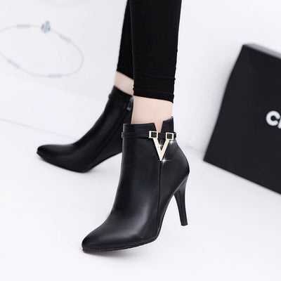 Botas Infantiles de Tacón Stiletto Punta Afilada Estilo Coreano para Otoño e Invierno - Image 7