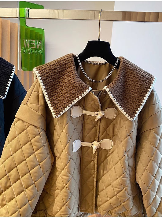 Chaqueta de Punto Suelta con Botones y Detalles Combinados para Mujer - Image 18