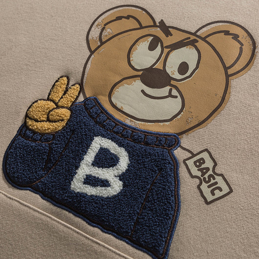 Sudadera Holgada con Estampado de Oso Bordado - Image 5