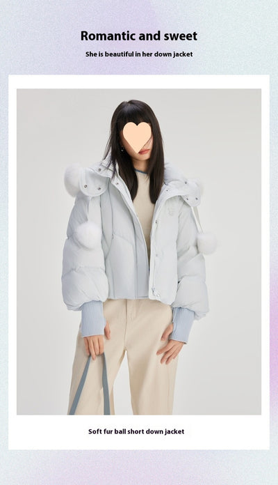 Chaqueta Corta Acolchada de Lujo con Capucha - Image 12