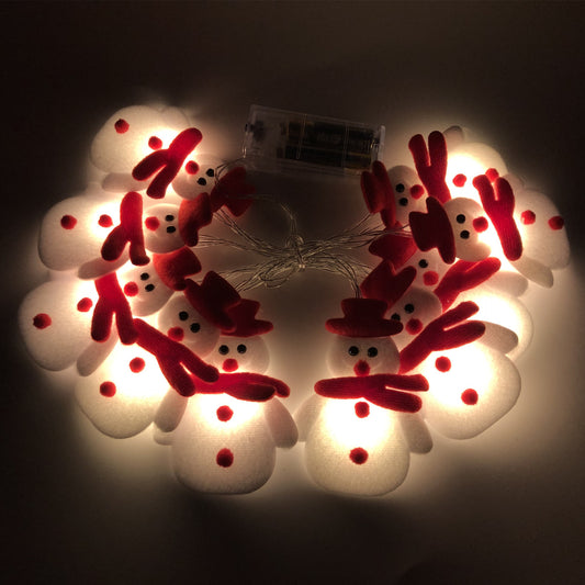 Guirnalda LED de Muñecos de Nieve Navideños para Árbol de Navidad