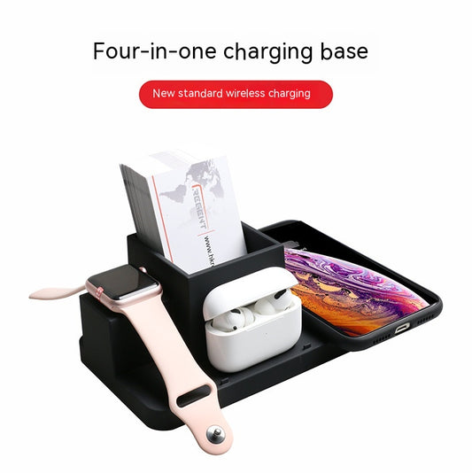 Cargador Inalámbrico 3 en 1 para Teléfono, Auriculares y Reloj