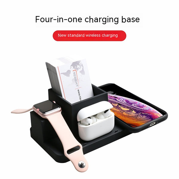 Cargador Inalámbrico 3 en 1 para Teléfono, Auriculares y Reloj