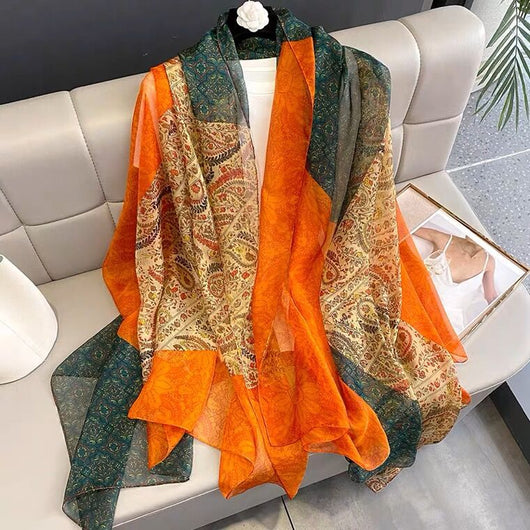 Pañuelo de Seda Suave Largo Elegante Versátil - Image 7