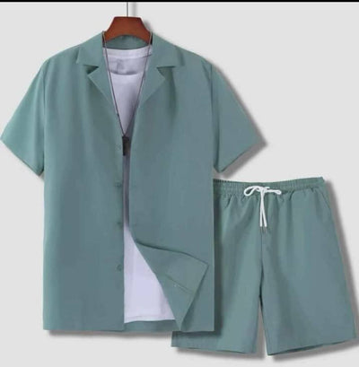 Traje Deportivo Manga Corta Cuello Cubano para Hombre - Image 20
