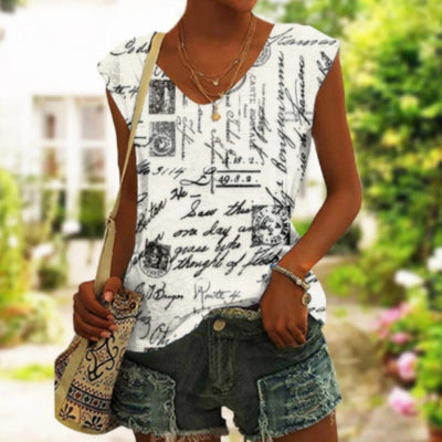 Camiseta Mujer Estampado Mapa Viajera