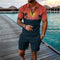 Polo Hawaiano Estampado Coco - Traje de Moda para Hombre