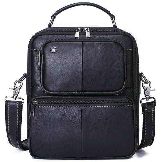 Bolso Mensajero Retro de Cuero Genuino - Maletín Multifuncional Casual - Image 4