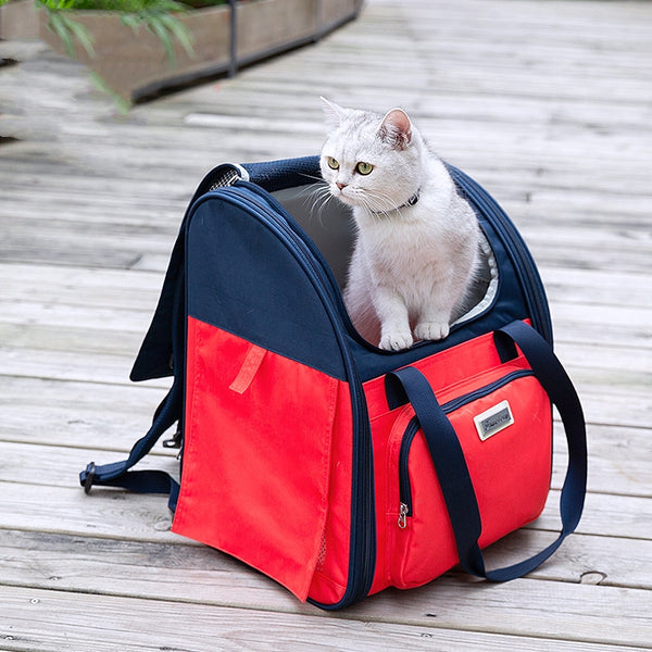 Mochila Transpirable Impermeable para Mascotas - Perros y Gatos