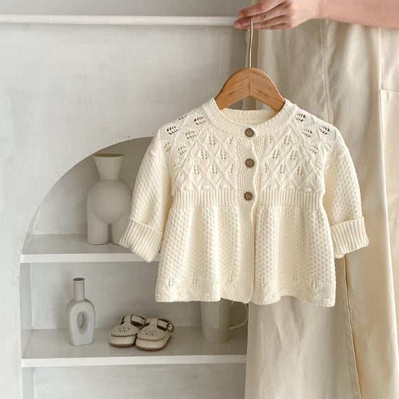 Cardigan Tejido Calado para Bebé y Niños
