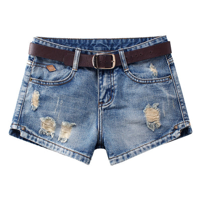 Shorts Vaqueros Mujer Estilo Coreano Talla Grande Cintura Media Rotos Verano