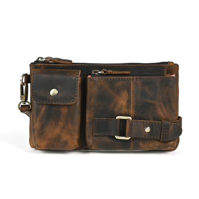 Bolsa de Pecho de Cuero Curtido al Vegetal para Hombre - Estilo Viajero - Image 3
