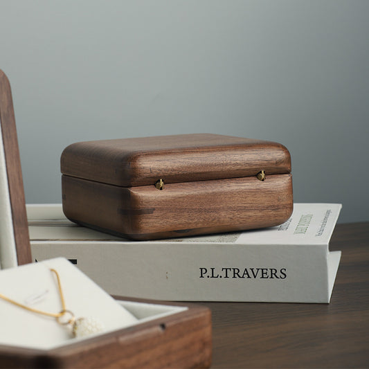 Caja de Madera Premium para Anillos de Matrimonio