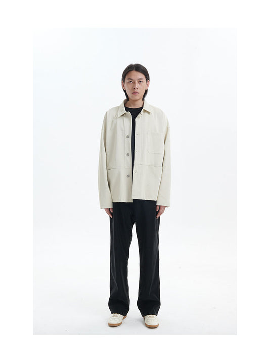 Chaqueta Cropped de Cuero PU Metalizado Oversized - Image 13