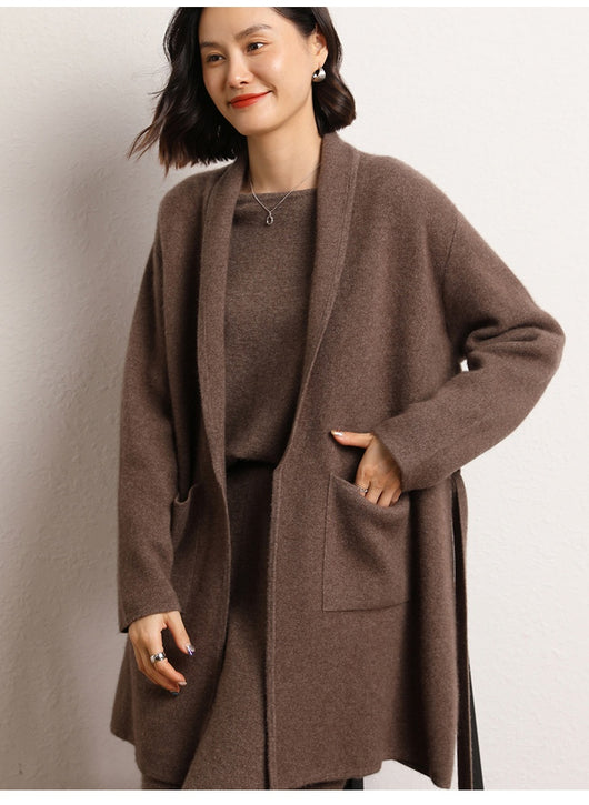 Abrigo Tejido de Largo Medio para Mujer - Colección Otoño Invierno - Image 12
